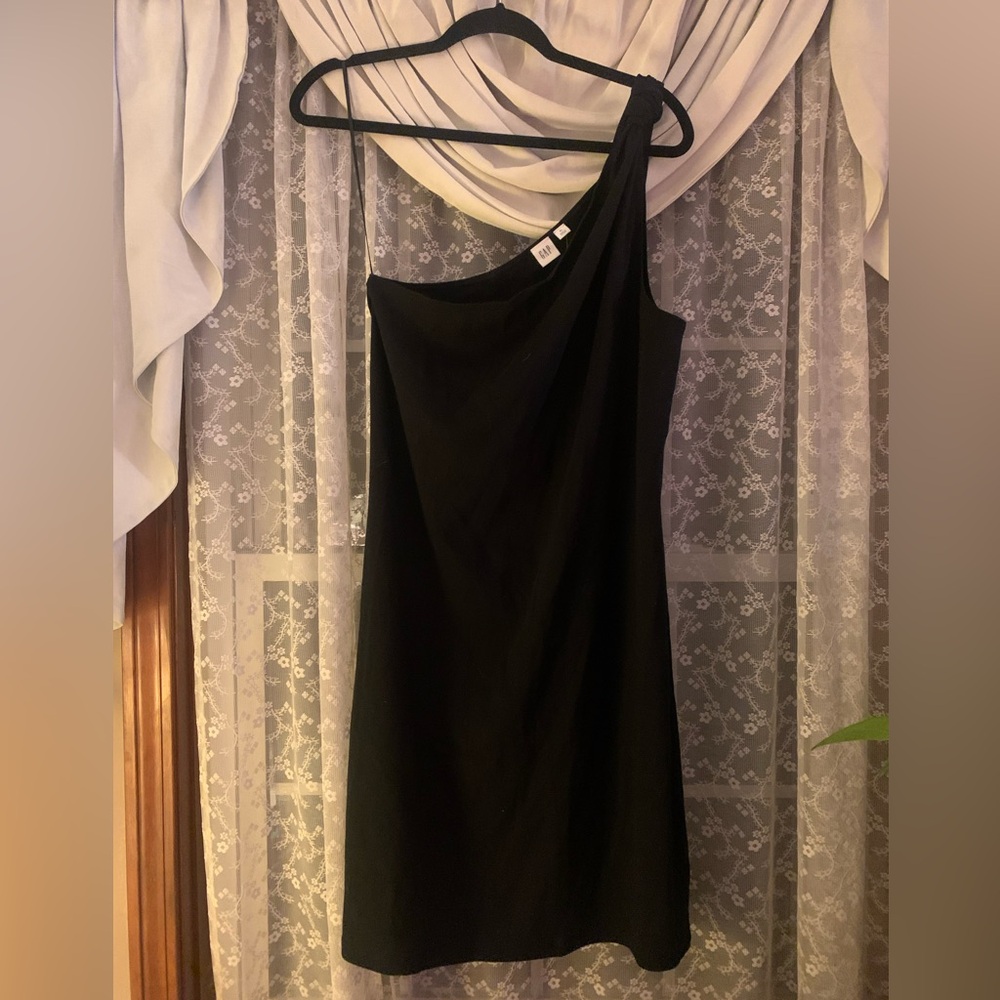 GAP Black One-Shoulder Dress